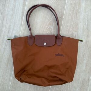 Brown Longchamp Nylon M Tote